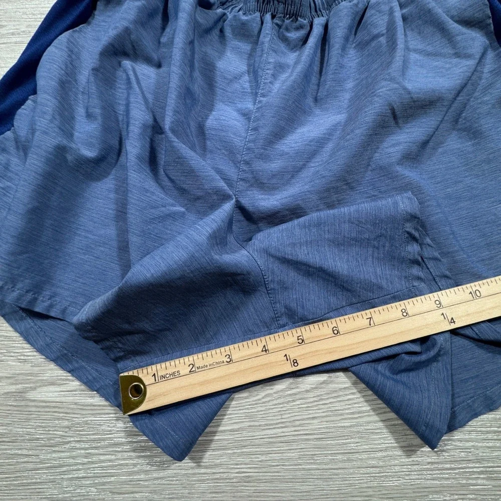 Nike Men's Running Shorts Dri-FIT Blue XXL Built-in Liner Back Pocket Reflective